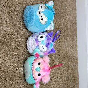 Squishmallow Animal Ornament Plush trio